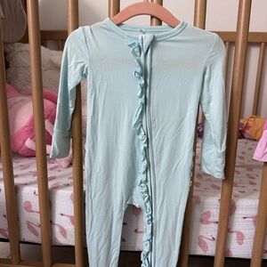 Posh Peanut Aqua Ruffle Kids Footie